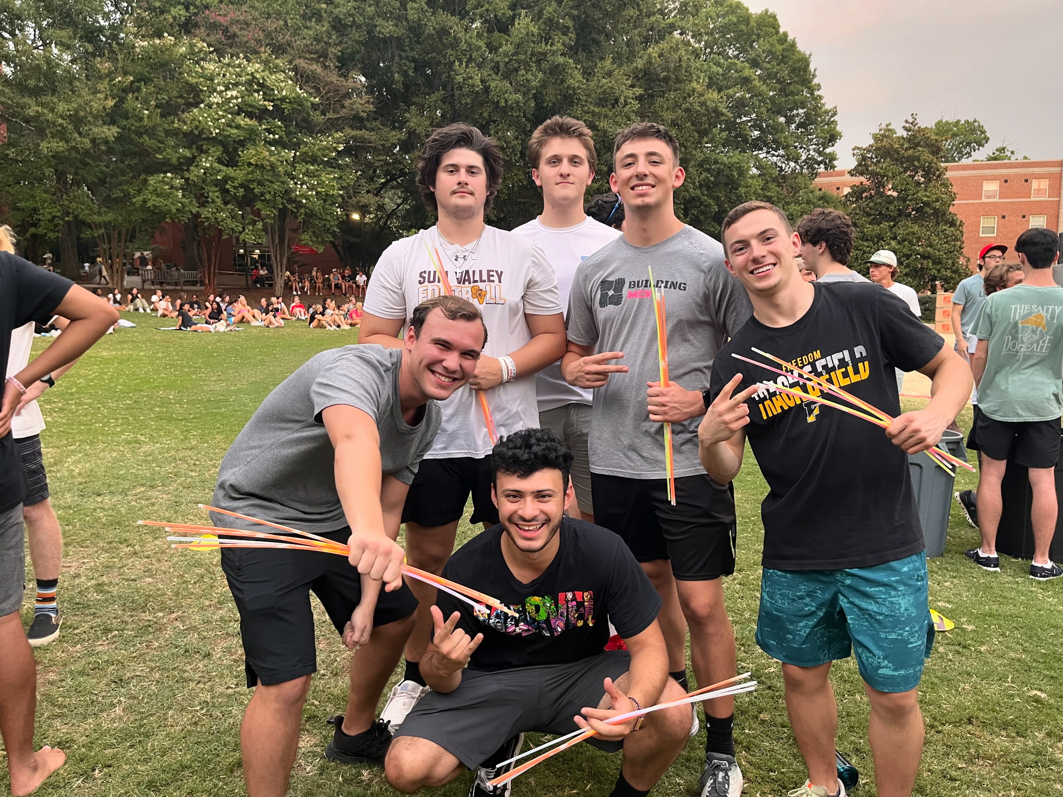 ENC students hanging out on campus